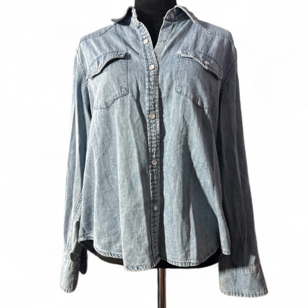 Garnet Hill Light Blue Casual Shirt
